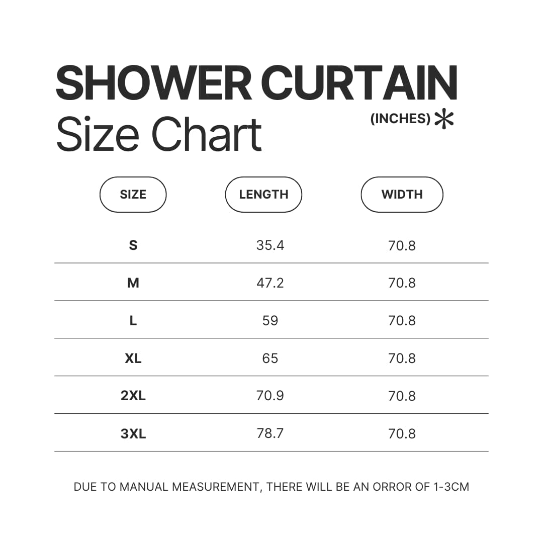 Shower Curtain Size Chart - Insane Clown Posse Shop